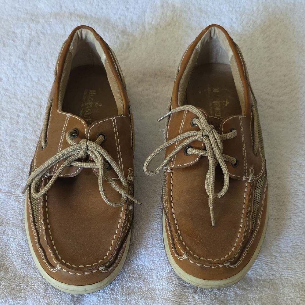 Margaritaville Tan Leather Boat Shoes